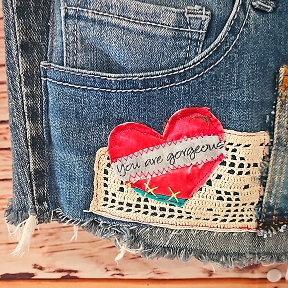 Calvin Klein Jeans Dresses & Skirts - UPCYCLED ☆ HANDMADE "Choice Calvin Klein" by OKD L♡ve MINI Embellished Skirt!🩷